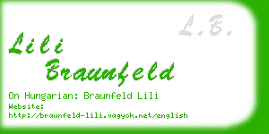 lili braunfeld business card